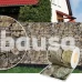 Tvoros juostos rinkinys BAUSWERN Eco, 35x0,19 m (450 g/m²) + 28 klipsai, Stein-Optik